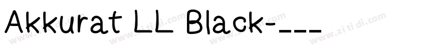 Akkurat LL Black字体转换